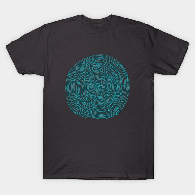 Turquoise spirals T-Shirt by Silmen